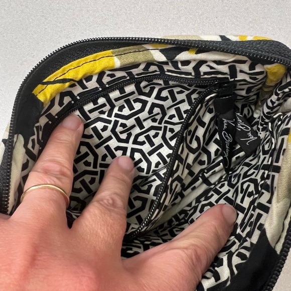 Vera Bradley Dogwood black yellow wristlet clutch - Picture 8 of 9